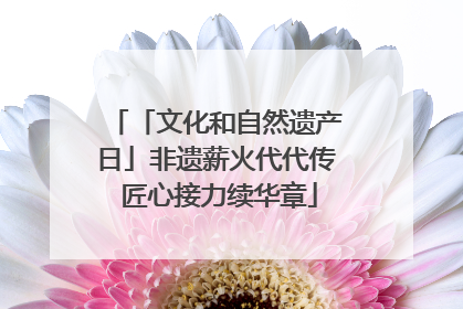 「文化和自然遗产日」非遗薪火代代传 匠心接力续华章
