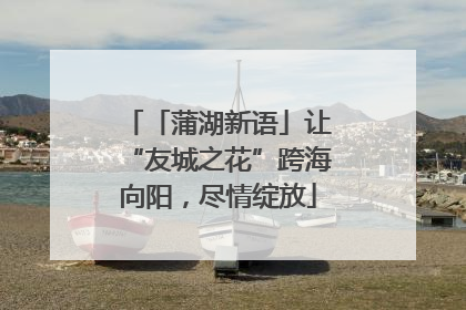 「蒲湖新语」让“友城之花”跨海向阳，尽情绽放