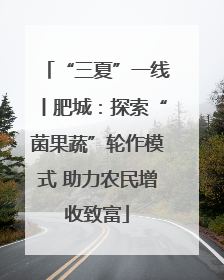 “三夏”一线丨肥城：探索“菌果蔬”轮作模式 助力农民增收致富