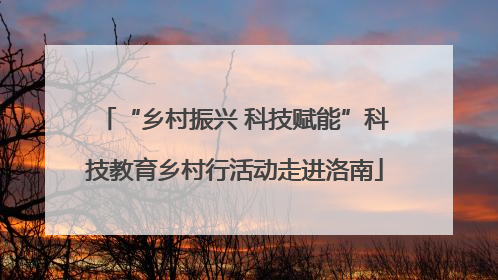 “乡村振兴 科技赋能”科技教育乡村行活动走进洛南