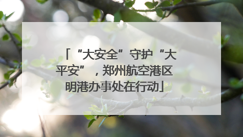 “大安全”守护“大平安”，郑州航空港区明港办事处在行动