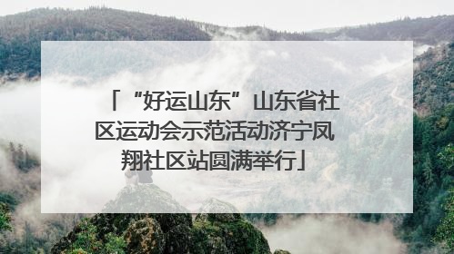 “好运山东”山东省社区运动会示范活动济宁凤翔社区站圆满举行