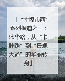 “幸福市西”系列报道之二：盛华路，从“卡脖路”到“景观大道”的华丽转身