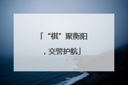 “棋”聚衡阳，交警护航