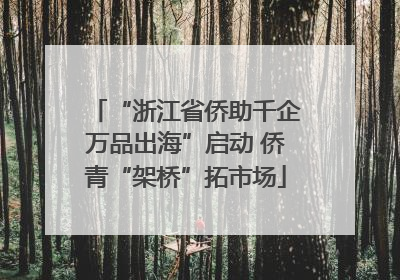 “浙江省侨助千企万品出海”启动 侨青“架桥”拓市场
