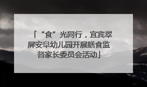 “食”光同行，宜宾翠屏安阜幼儿园开展膳食监督家长委员会活动