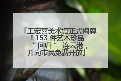 王宏喜美术馆正式揭牌！153 件艺术珍品 “ 回归 ” 连云港，并向市民免费开放
