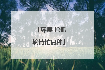 环县 抢抓墒情忙夏种