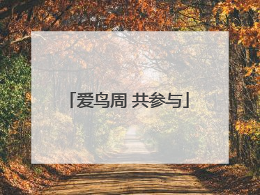 爱鸟周 共参与
