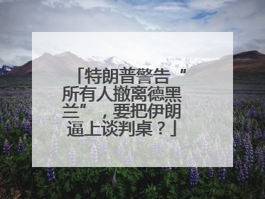 特朗普警告“所有人撤离德黑兰”，要把伊朗逼上谈判桌？