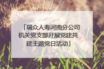 瑞众人寿河南分公司机关党支部开展党建共建主题党日活动