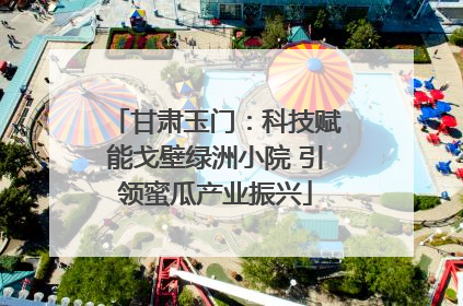 甘肃玉门：科技赋能戈壁绿洲小院 引领蜜瓜产业振兴
