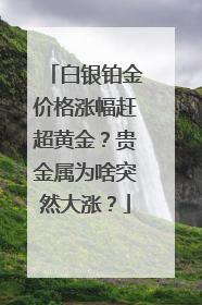 白银铂金价格涨幅赶超黄金？贵金属为啥突然大涨？