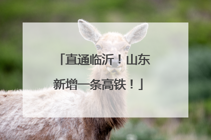 直通临沂！山东新增一条高铁！
