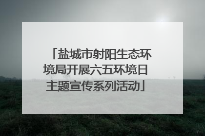 盐城市射阳生态环境局开展六五环境日主题宣传系列活动