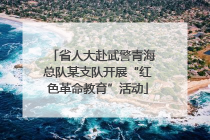 省人大赴武警青海总队某支队开展“红色革命教育”活动
