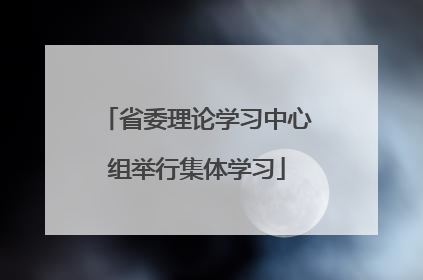省委理论学习中心组举行集体学习