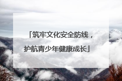 筑牢文化安全防线，护航青少年健康成长