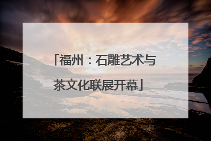福州：石雕艺术与茶文化联展开幕