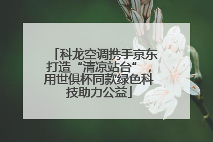 科龙空调携手京东打造“清凉站台”，用世俱杯同款绿色科技助力公益