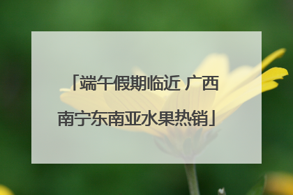 端午假期临近 广西南宁东南亚水果热销