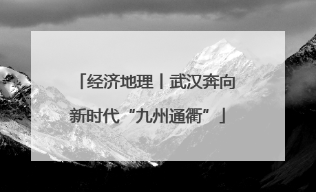 经济地理丨武汉奔向新时代“九州通衢”