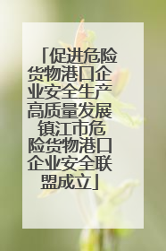 促进危险货物港口企业安全生产高质量发展 镇江市危险货物港口企业安全联盟成立