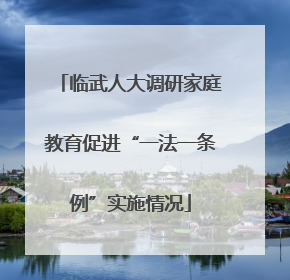 临武人大调研家庭教育促进“一法一条例”实施情况