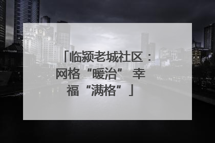 临颍老城社区：网格“暖治” 幸福“满格”
