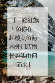 一路狂飙！鱼你在一起酸菜鱼海内外门店增长势头由何而来