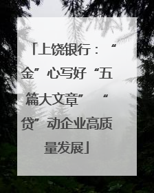 上饶银行：“金”心写好“五篇大文章” “贷”动企业高质量发展