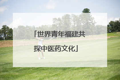 世界青年福建共探中医药文化