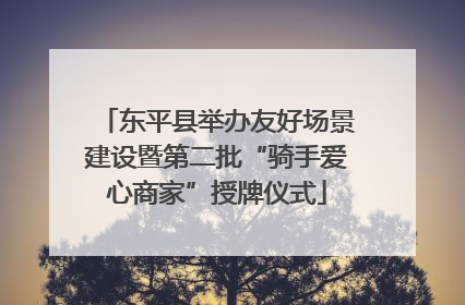 东平县举办友好场景建设暨第二批“骑手爱心商家”授牌仪式
