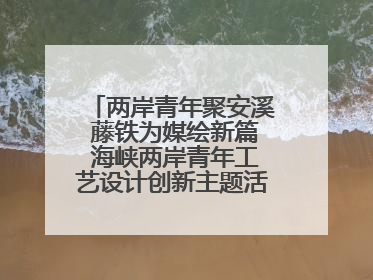 两岸青年聚安溪 藤铁为媒绘新篇 海峡两岸青年工艺设计创新主题活动开幕