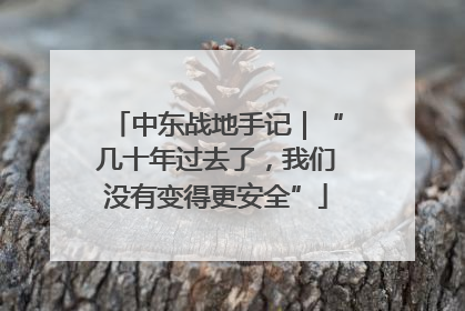 中东战地手记｜“几十年过去了，我们没有变得更安全”