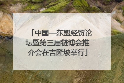 中国—东盟经贸论坛暨第三届链博会推介会在吉隆坡举行