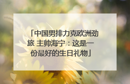 中国男排力克欧洲劲旅 主帅海宁：这是一份最好的生日礼物