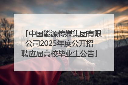 中国能源传媒集团有限公司2025年度公开招聘应届高校毕业生公告