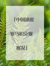 中国速度赛马积分赛赛况