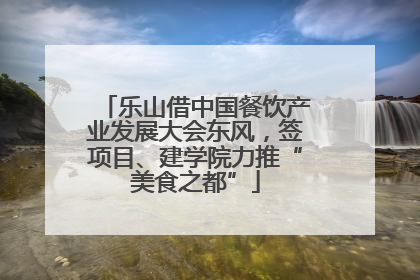 乐山借中国餐饮产业发展大会东风，签项目、建学院力推“美食之都”