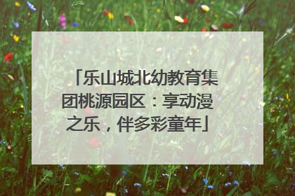 乐山城北幼教育集团桃源园区：享动漫之乐，伴多彩童年