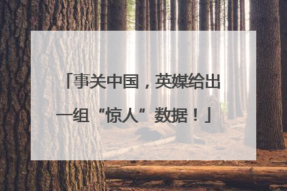 事关中国，英媒给出一组“惊人”数据！