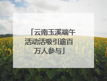 云南玉溪端午活动活吸引逾百万人参与