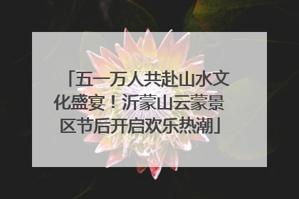 五一万人共赴山水文化盛宴！沂蒙山云蒙景区节后开启欢乐热潮