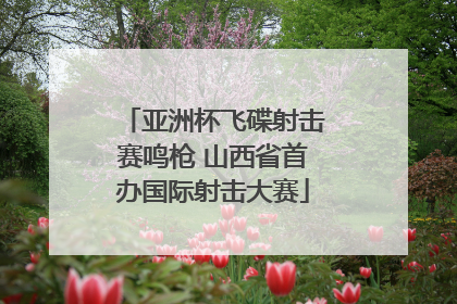 亚洲杯飞碟射击赛鸣枪 山西省首办国际射击大赛