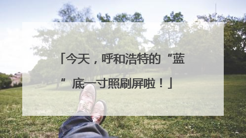 今天，呼和浩特的“蓝”底一寸照刷屏啦！