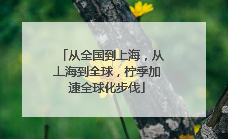 从全国到上海，从上海到全球，柠季加速全球化步伐