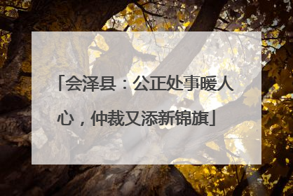 会泽县：公正处事暖人心，仲裁又添新锦旗
