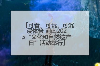 可看、可玩、可沉浸体验 河南2025“文化和自然遗产日”活动举行