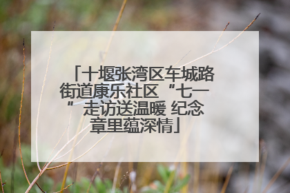 十堰张湾区车城路街道康乐社区“七一”走访送温暖 纪念章里蕴深情